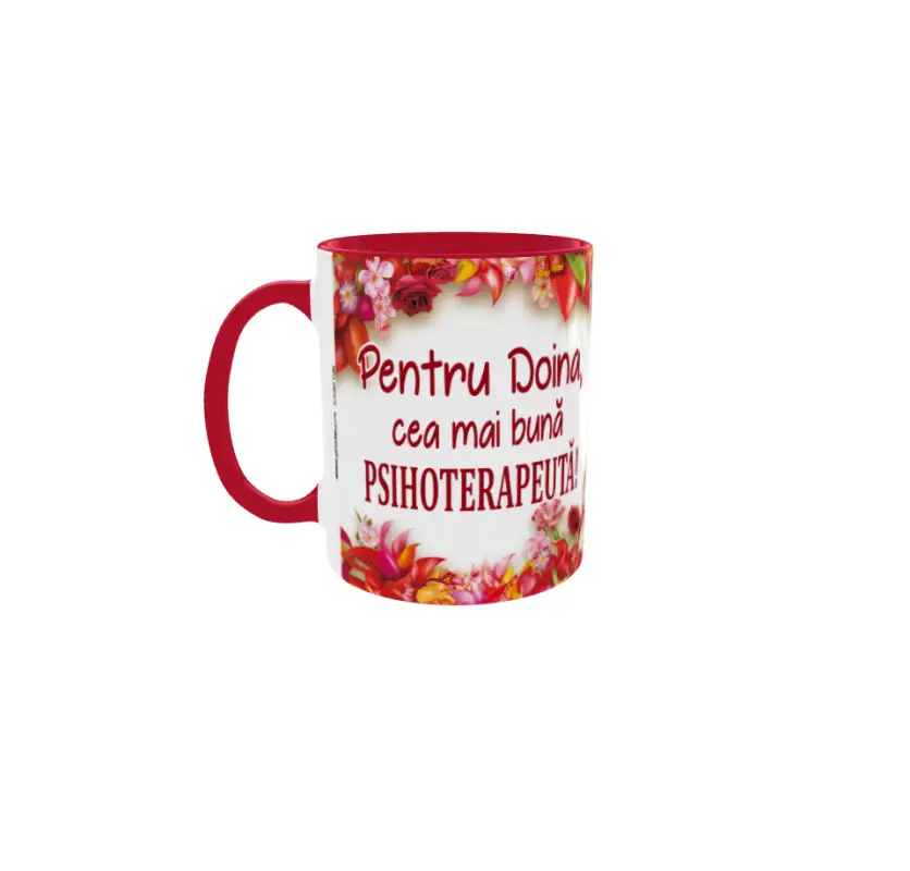 Pentru ( numele ) cea mai buna psihoterapeuta, cana ceramica, 330ml, model cgs1720